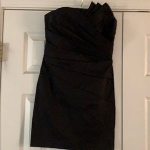 Black strapless dress